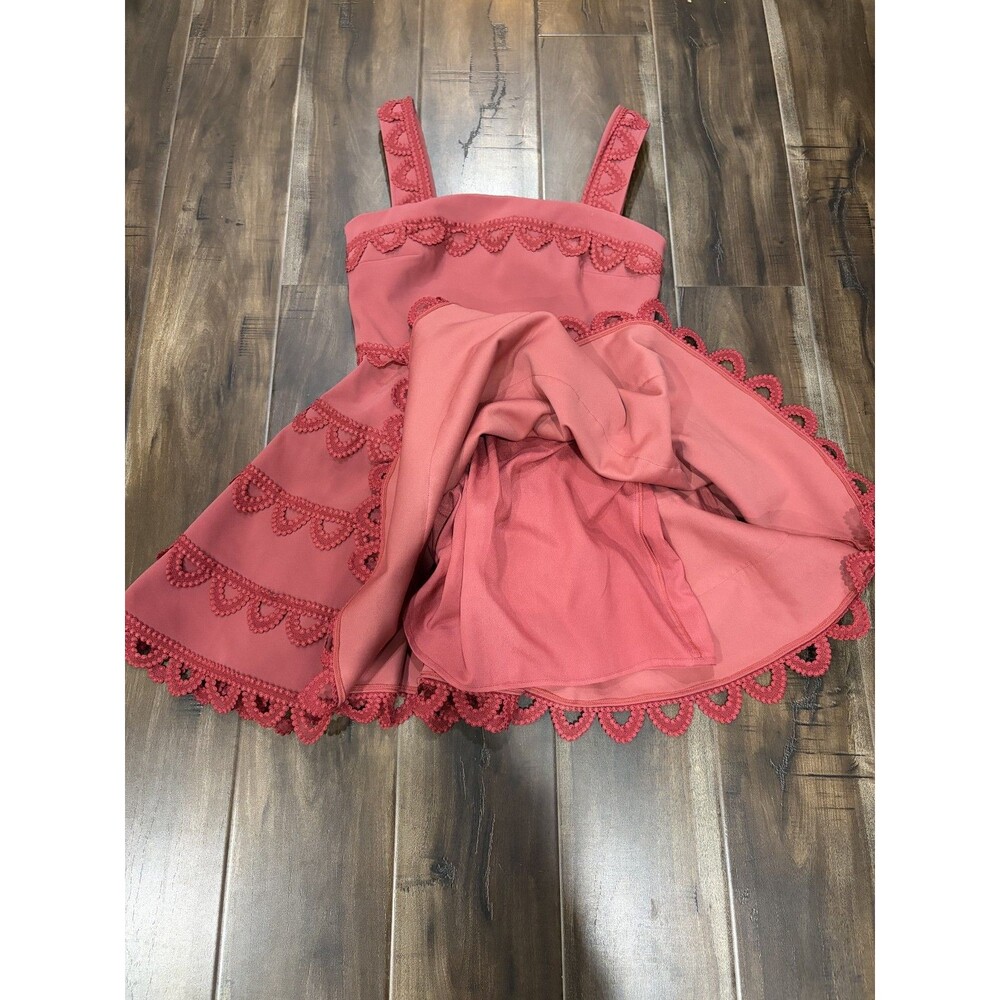 La Maison Talulah - Glossed Mini Dress sz 2 Lipstick Color - Picture 9 of 10